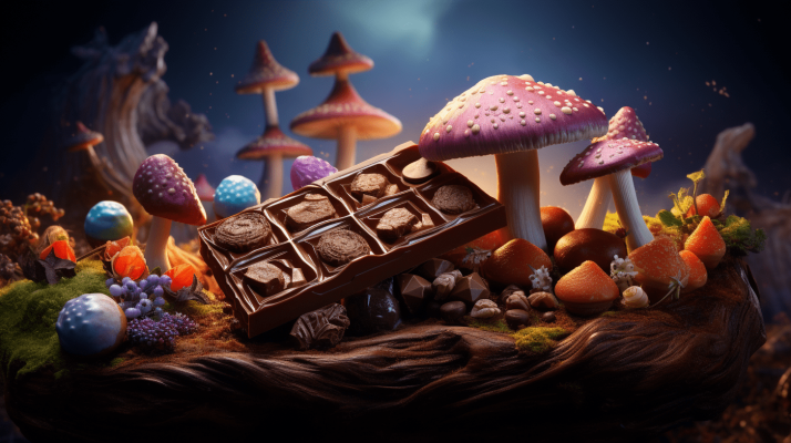 mushroom chocolate bars